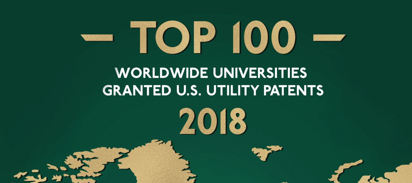top 100 worldwide universities granted US utility patents 2018