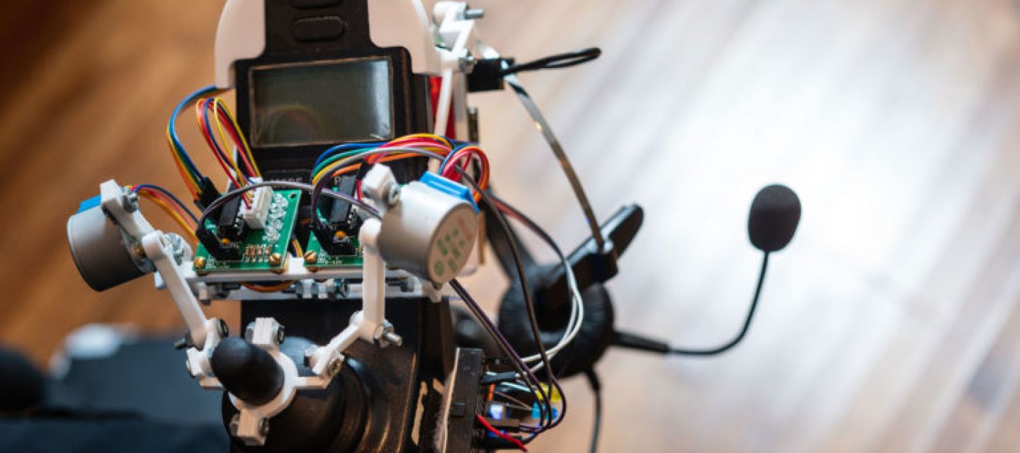 Ko developed a voice-activated micro-controller that operates the wheelchair when given simplified vocal commands.