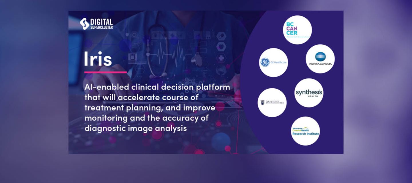 Iris: AI-enabled clinical decision support platform that will accelerate course of treatment planning and monitoring, while improving accuracy of diagnostic image analysis and partner logos